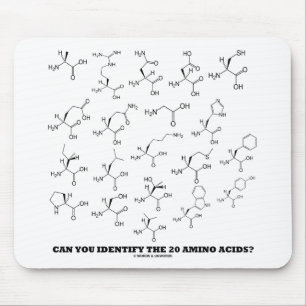 Tapis De Souris Pouvez-vous identifier les 20 acides aminés ?