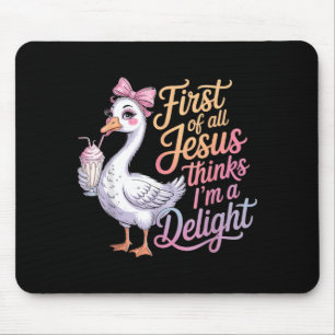 Tapis De Souris Premier Jésus pense qu'une joie Funny Goose Meme