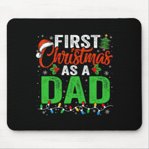 Tapis De Souris Premier Noël Comme Papa Noël Éclairage Nouveau Pèr
