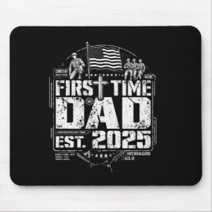 Tapis De Souris Premier Papa Croix Chrétienne Patriotique Vintage