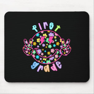 Tapis De Souris Premier Sourire De Première Année Visage Retour À 