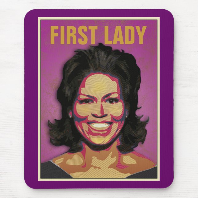 Tapis De Souris Première Madame Michelle Obama (Devant)