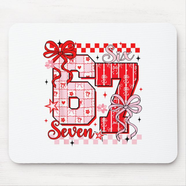 Tapis De Souris Preppy Nk Valentine 67 Six Seven Meme Valentines D (Devant)