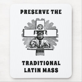 TAPIS DE SOURIS PRÉSERVER LA MASSE TRADITIONNELLE LATINE CATHOLIQU