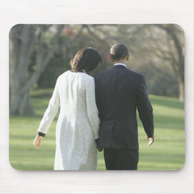 Tapis De Souris Président Barack Obama et Première Dame Michelle (Devant)
