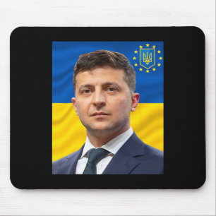 Tapis De Souris Président De L'Ukraine Volodymyr Zelensky - Se Ten