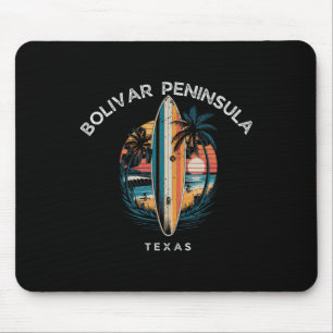 Tapis De Souris Presqu'île Bolivar Texas Hommes Femmes Surf