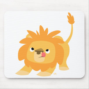 Tapis De Souris Prêt pour le printemps Cartoon Lion mousepad