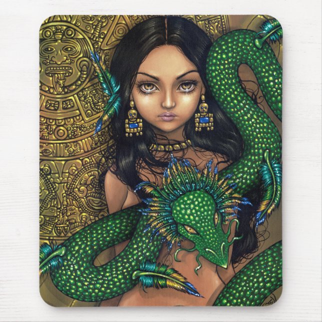 Tapis De Souris "Prêtresse de Quetzalcoatl" Mousepad (Devant)