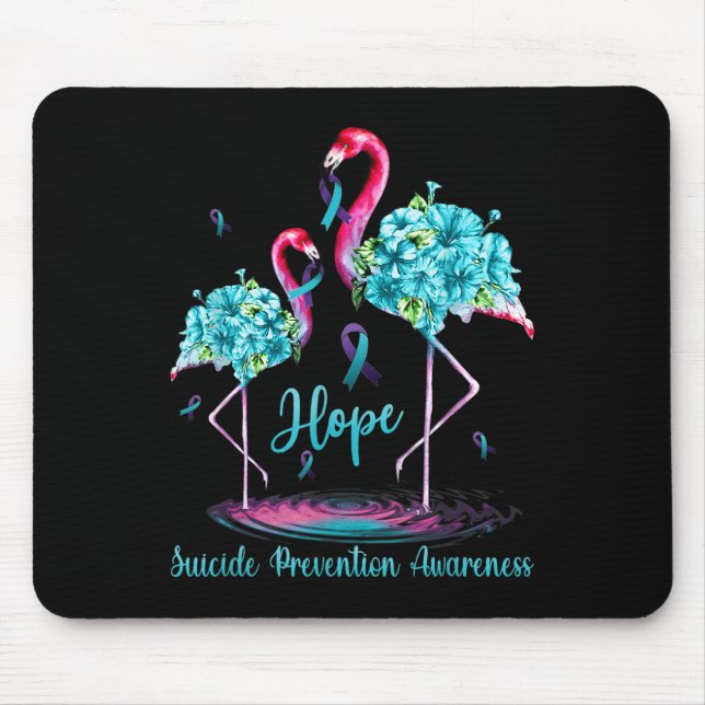 Tapis De Souris Prévention de la sensibilisation au suicide des fl (Devant)