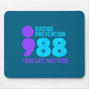 Tapis De Souris Prévention du suicide point-virgule Santé mentale