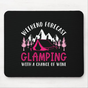 Tapis De Souris Prévisions de week-end Glamping Vin Drôle Glamper
