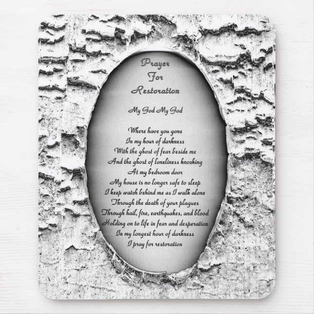 Tapis De Souris Prière pour la restauration (Devant)
