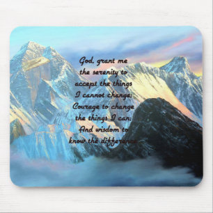 Tapis De Souris Prière Sérénité Avec Vue Panoramique Mont Everest