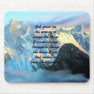 Tapis De Souris Prière Sérénité Avec Vue Panoramique Mont Everest