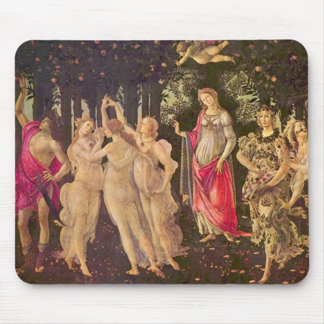 Tapis De Souris Primavera, Allégorie du Printemps par Sandro Botti (Devant)
