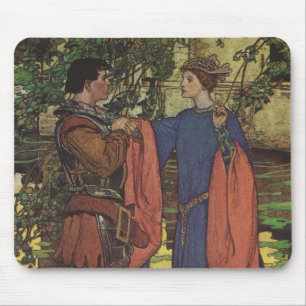 Tapis De Souris Prince Chevalier Héros Vintage Armure Brillante Pr