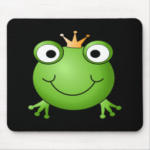 Tapis De Souris Prince des grenouilles. Grenouille souriante avec 