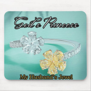 Tapis De Souris Princess Bling Light Turquoise Souris Pad