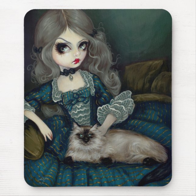 Tapis De Souris Princesse avec un chat de l'Himalaya (Devant)