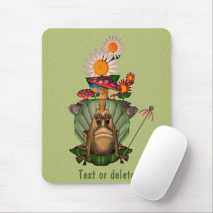 Tapis De Souris Princesse de grenouille sur le trône Personnalisé