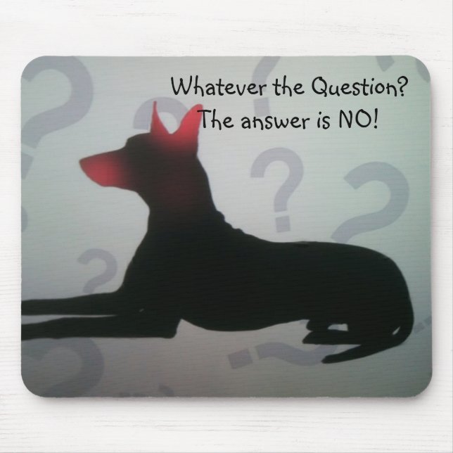 TAPIS DE SOURIS PROBLÈME PINSCHER MOUSEPAD (Devant)