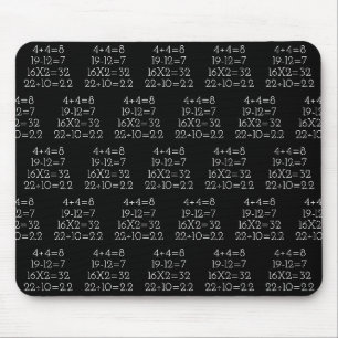 Tapis De Souris Problèmes mathématiques sur le noir