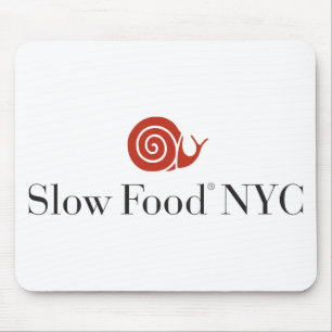 Tapis De Souris Produits lents de logo de la nourriture NYC