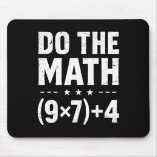 Tapis De Souris Prof de maths vintage faites le calcul 67 mème Six