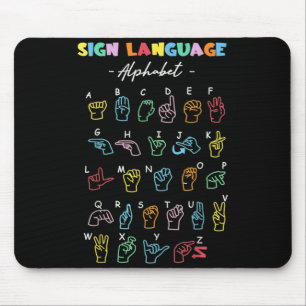 Tapis De Souris Professeur de langue des signes ASL Audiologiste