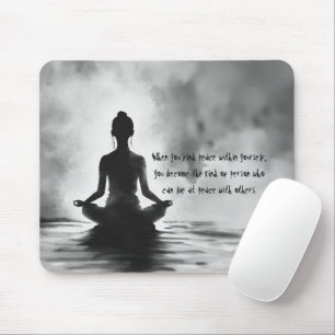 Tapis De Souris Professeur de méditation de yoga Pose du lotus Pei