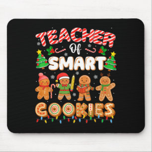 Tapis De Souris Professeur de Noël de biscuits intelligents drôle