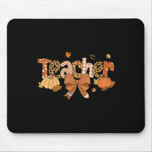 Tapis De Souris Professeur de Thanksgiving Leopard Citrouille Auto