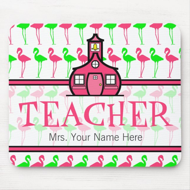 Tapis De Souris Professeur motif rose et vert de Mousepad - de (Devant)