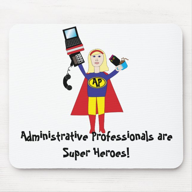 Tapis De Souris Professionnel administratif Super Hero Mousepad (Devant)