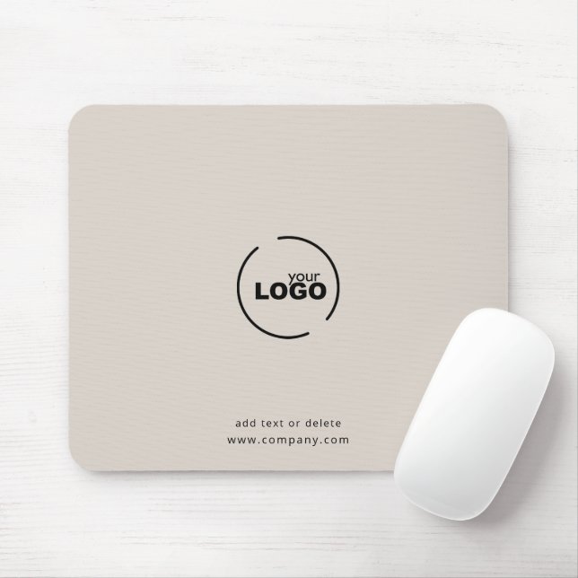 Tapis De Souris Professionnel Moderne Logo d'entreprise Beige Pad  (Avec souris)