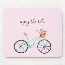 Profitez de la promenade Aquarelle Vélo Panier mig