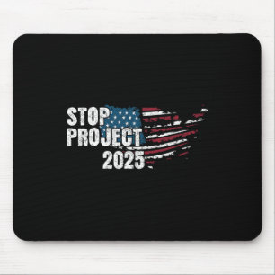 Tapis De Souris Projet 2025 contre Trump drapeau américain