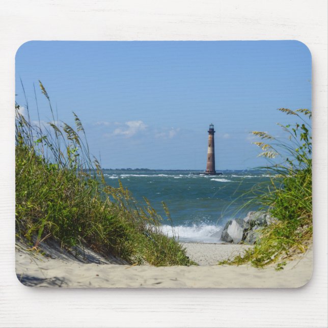 Tapis De Souris Promenade du phare de Morris Island (Devant)