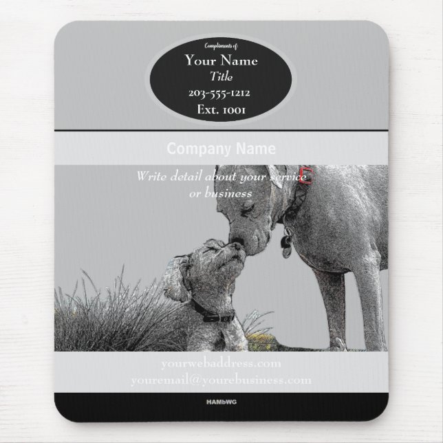 Tapis De Souris Promotionnels Mousepad Vétérinaire HAMbyWG (Devant)