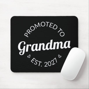 Tapis De Souris Promue Grand-mère dès 2027 Nouvelle Mamie Je