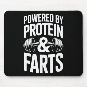 Tapis De Souris Propulsé Par Protéine Et Les Pâtes De Bodybuilding