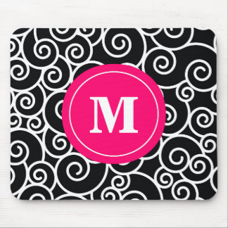 Tapis De Souris Protection de souris de monogramme de remous de