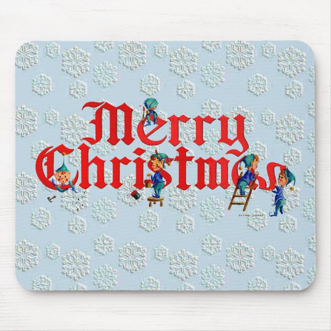 Tapis De Souris PROTECTION d'ELF de JOYEUX NOËL par SHARON SHARPE (Devant)