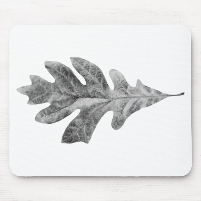 Tapis De Souris protection noire et blanche de feuille (Devant)