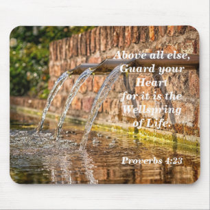Tapis De Souris Protégez votre coeur Proverbes 4:23 Mousepad