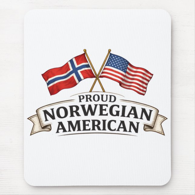 Tapis De Souris Proud Norwegian American Mouse Pad (Devant)