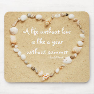 Tapis De Souris Proverbe Mousepad de coeur de coquillage