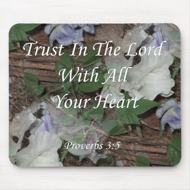 Tapis De Souris Proverbes 3 : 5. Confiance dans le seigneur (Devant)