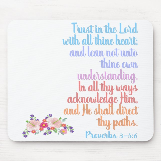 Tapis De Souris Proverbes Bible Verse (Devant)